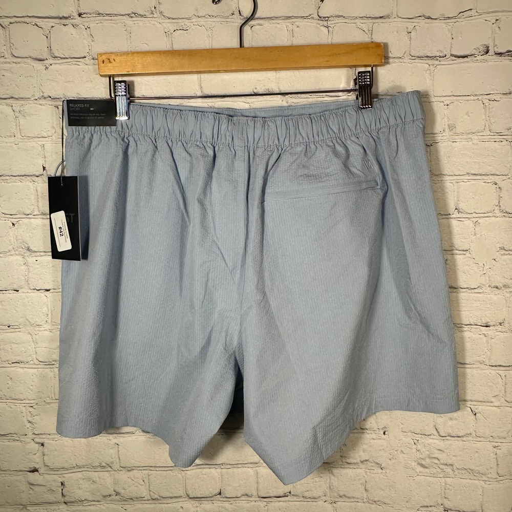 VRST Mens 6" Resort Short Seersucker Faded Blue Relaxed Fit XL‎ Athleisure - Picture 5 of 11